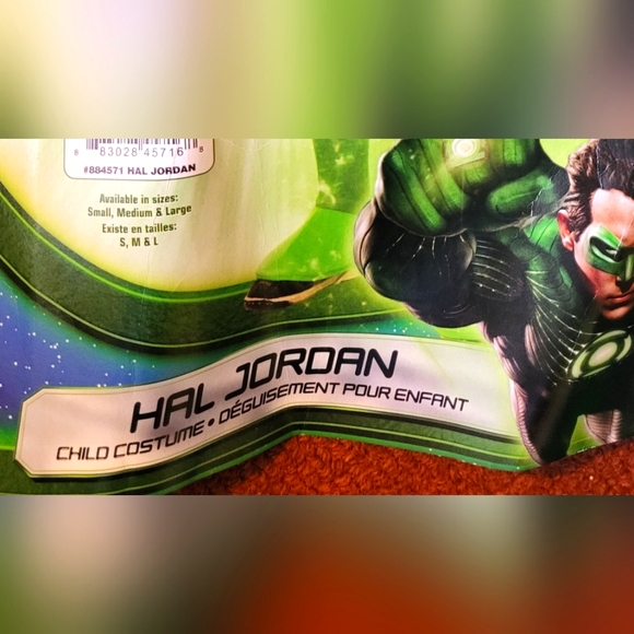 🎃GREEN LANTERN 2012 LICENSED HAL JORDAN like new CHILD COSTUME Medium 8/10 - Picture 1 of 15